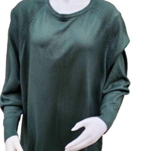 Moda International crewneck green‎ sweater L - Picture 1 of 11